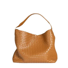 Italy Lambskin Leather Woven Tote Bag, Large 2023 Summer Designer Bag, Leather Quilted Elegant Shoulder Bag, Classic Shoulder Bag, Tan