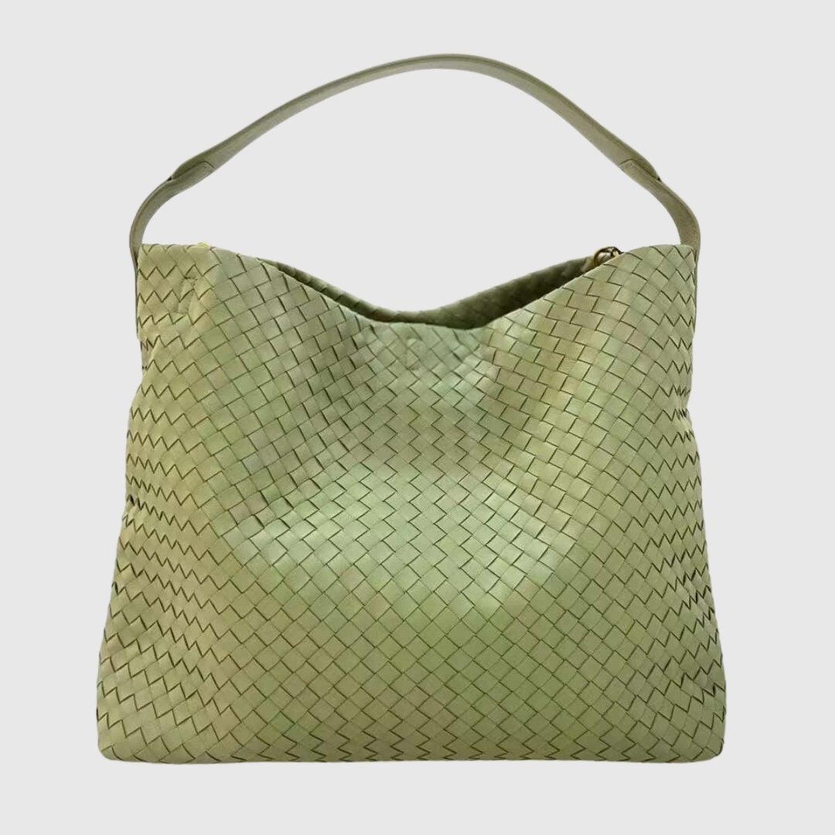 Italy Lambskin Leather Woven Tote Bag, Large 2023 Summer Designer Bag, Leather Quilted Elegant Shoulder Bag, Classic Shoulder Bag