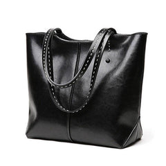 Large everyday simple European American popular Style Leather Handbag, Leather Tote Bag, Daily Bag