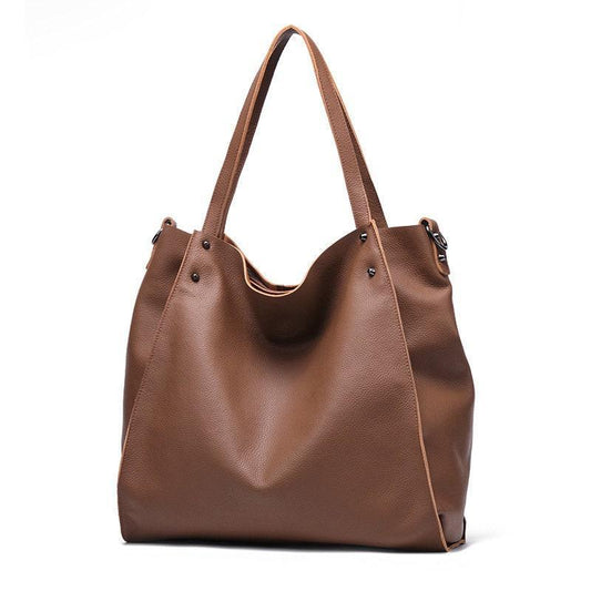 Large Leather Tote Bag, Cowhide Leather Tote Bag, Personalized gifts, Black