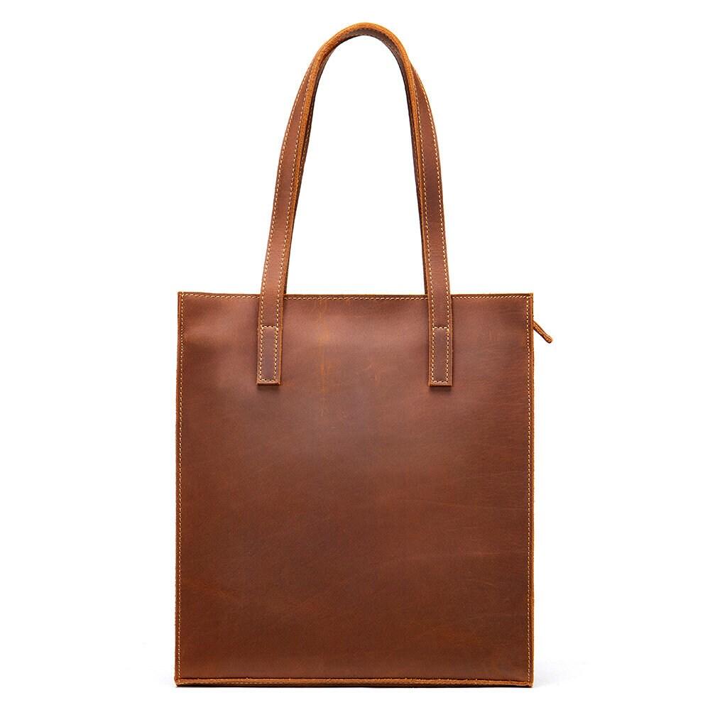Large Leather Tote Bag Full Grain Leather Handcrafted Shoulder Bag Crossbody Bag, Gift For Her