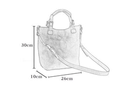 Large Leather Tote Bag | Full Grain Leather Handbag Briefcase | Handcrafted British Shoulder Bag Crossbody Bag - Alexel Crafts