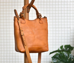 Large Leather Tote Bag | Full Grain Leather Handbag Briefcase | Handcrafted British Shoulder Bag Crossbody Bag - Alexel Crafts