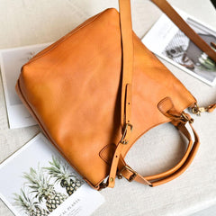 Large Leather Tote Bag | Full Grain Leather Handbag Briefcase | Handcrafted British Shoulder Bag Crossbody Bag - Alexel Crafts