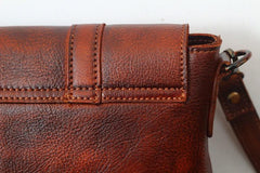 Leather Bag for Woman, Leather crossbody purse, Brown Cute Messenger bag, Everyday trendy crossbody Handmade bag, Messenger Purse