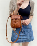 Leather Mobile Phone Case, Small Phone Leather Bag, Small Cell Phone Bag, Smart Phone Bag, Phone Wallet, Crossbody Phone Bag, Gift for Her, Tan Brown