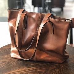 Leather Tote Bag Large Shopper Bag Leather Purse Shoulder Bag Tote Bags for Women Anniversary Gift Laptop Work Bag