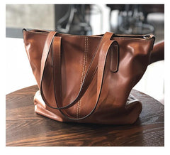 Leather Tote Bag Large Shopper Bag Leather Purse Shoulder Bag Tote Bags for Women Anniversary Gift Laptop Work Bag
