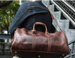 Mens Travel Bag, Full Grain Leather Duffel Bag, Handcrafted Duffle Bag, Weekend Luggage Bag,Unique Christmas Gifts,Carry-on Bag