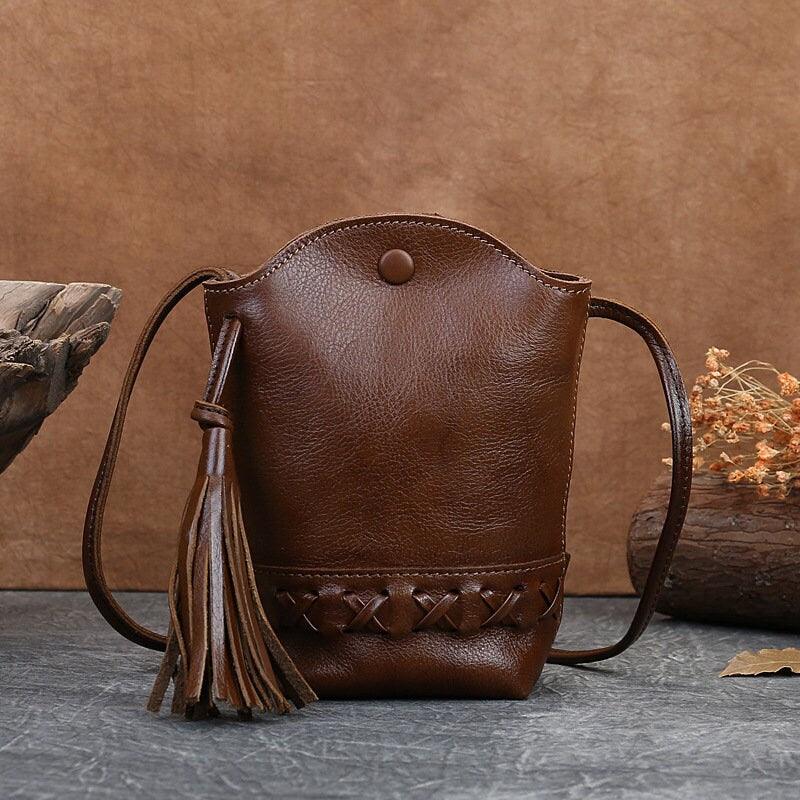 Minimal leather crossbody purse for women, mini purse crossbody bag, small cowhide leather purse, phone leather handbag, mini crossbody bag
