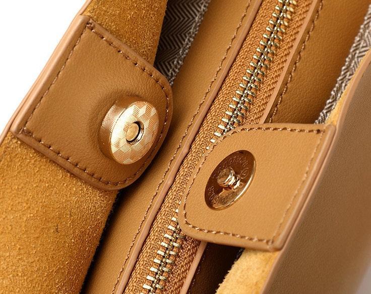 Minimalist Bucket Bag in Genuine Leather, Leather Shoulder Bag, Chic Crossbody Bag, Gift for Her