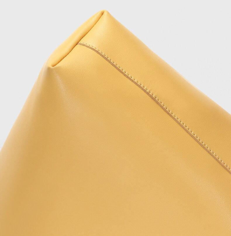 MINIMALIST BUCKET BAG | Genuine Leather | Woven Handle | Fashion Tote Bag | Women Handbag | Birthday Gift | Christmas Gift | Gift for Her