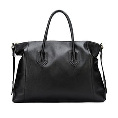 Minimalist Cowhide Leather Tote Bag, Extra Large Black Tote Carry All Handbag, Chic Weekend Bag, Australian Shopper Bag, Gift For Her