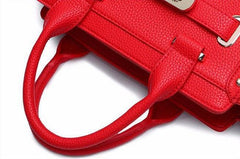 Minimalist European American Popular Style Shoulder Bag, Red Daily Bag, Black High Quality Leather Handbag, Lady Fashion Leather Bag