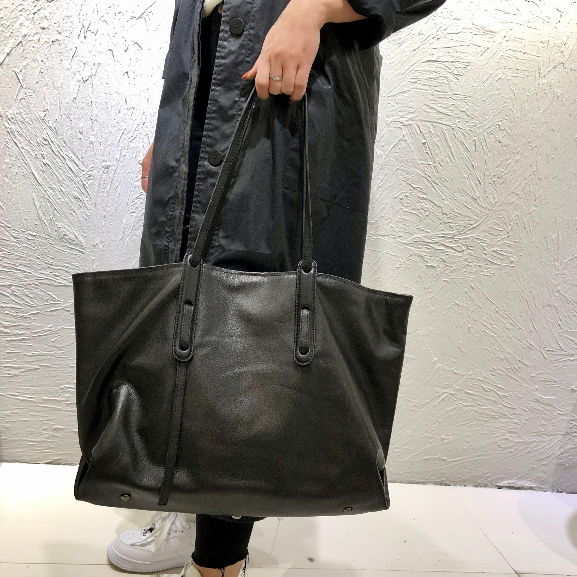 Minimalist Everyday Leather Tote Bag, Large Leather Tote Bag For Women, Tote Leather Bag, Leather Bag, Shoulder Tote Bag, Gift for Her
