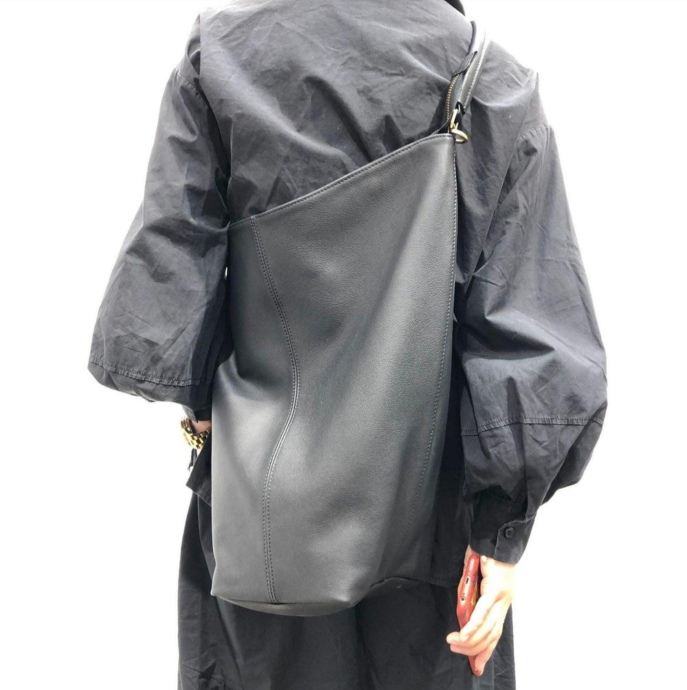 Oversized bag Large leather tote bag, Every Day Bag, Women leather bag Slouchy Crossbody Bag, Black Handbag for Women Soft Leather Bag