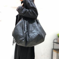 OVERSIZED Slouchy Tote, Black Handbag for Women, Full Grain Leather Bag, Every Day Bag, Leather carry on, Handcrafted Bag, Gift for Her