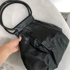 OVERSIZED Slouchy Tote, Black Handbag for Women, Full Grain Leather Bag, Every Day Bag, Leather carry on, Handcrafted Bag, Gift for Her