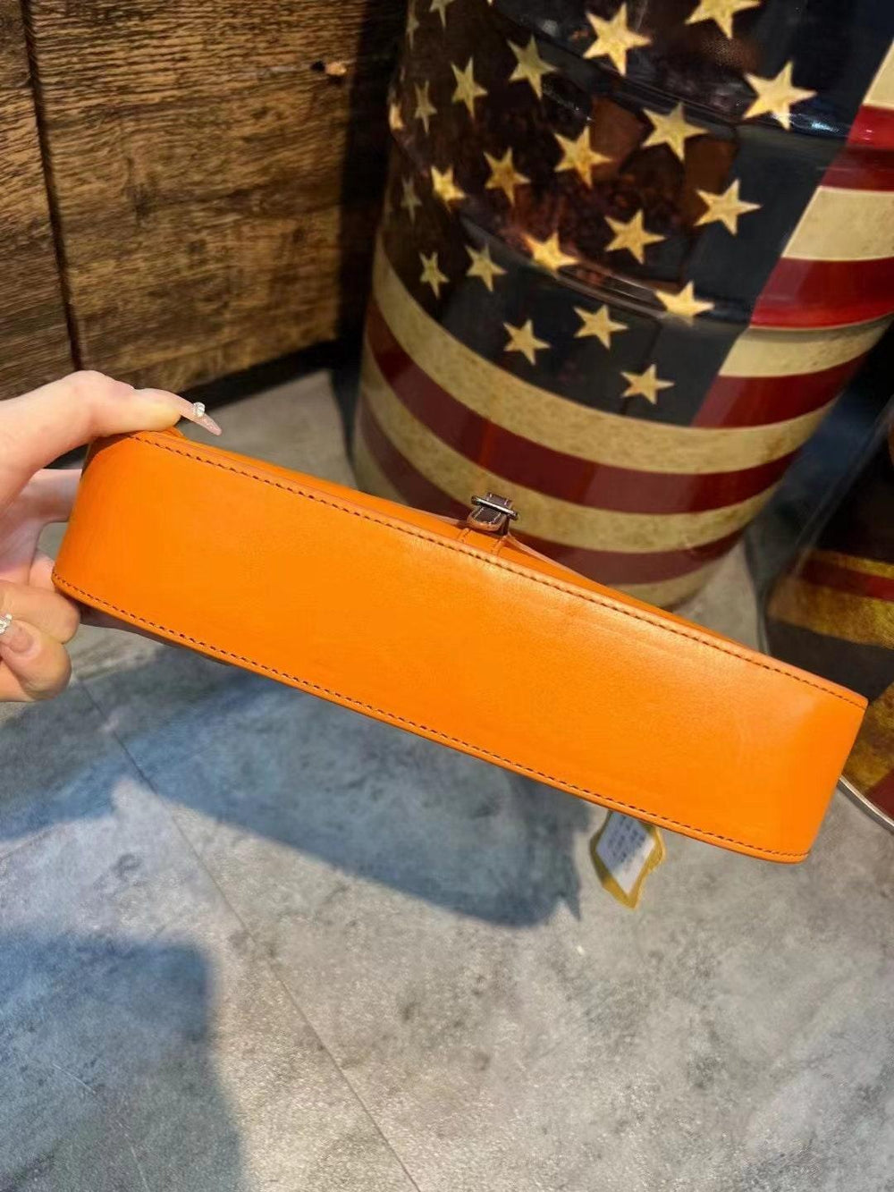 Retro Handmade Women's Bag, Contrast Color Leather Shoulder Bag, Small Satchel, Women Tote Bag Aesthetic Simple, Birthday Gift