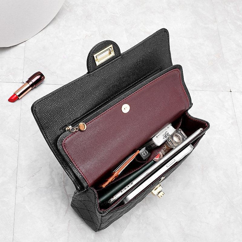 Silver Classic DIAMONDS Genuine Leather Shoulder Bag, Minimalist Bag, Iconic Black Crossbody Bag, Quilted Elegant Bag, Eternal Fashion Bag