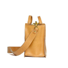 Small Handbag, Full Grain Leather Shoulder Bag Fashion Crossbody Bag, Everyday Minimalist Leather Small Purse, Tan Black Coffee Gift for Her