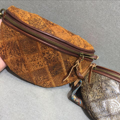 Vintage boho bohemian structured leather geometric tooled saddle bag, Handmade handbag, Small Leather Bag