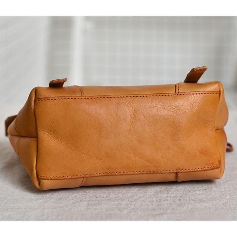 Vintage Italy Cowhide Leather Messenger Bag | Leather Shoulder Bag | Handmade Hand Bag | Leather Contrast Color Crossbody Bag - Alexel Crafts