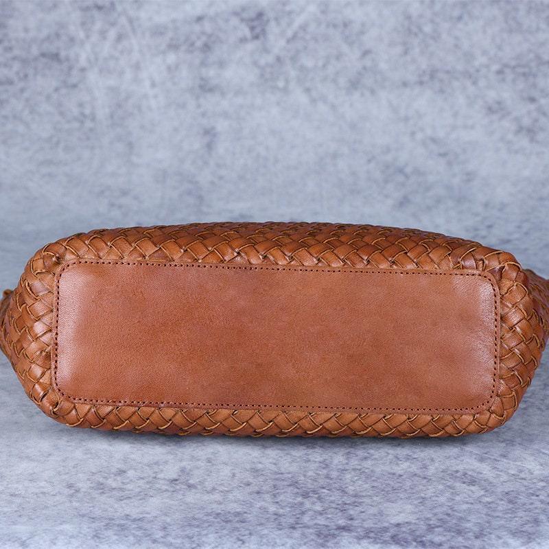 Woven leather bag, handmade full grain leather bag, Minimalist women's Bag, Handbag, Soft Leather Tote, Daily Bag, Gift for Her