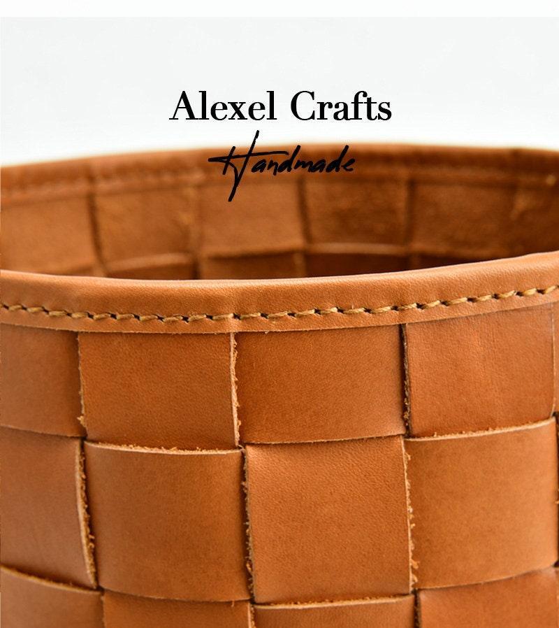 Woven Leather Bucket Bag In Tan, Handcrafted Woven Shoulder Bag, Woven Designer Bag, Handmade Shoulder Bag, Modern Leather Crossbody Bag